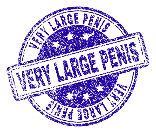 Scratched Textured VERY LARGE PENIS Stamp Seal — Stock Vector