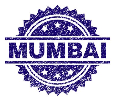 Dokulu Mumbai damga mühür çizik