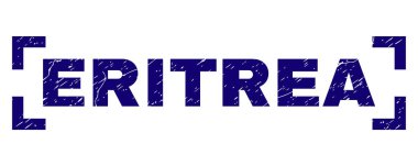 Dokulu Eritre damga mühür köşeler arasında çizik