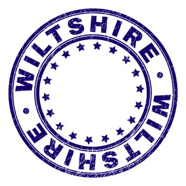 Grunge Wiltshire damga mühür yuvarlak dokulu