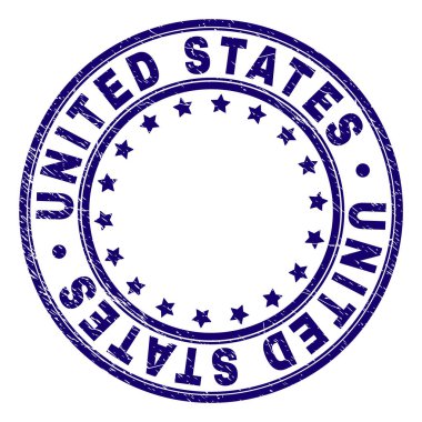 Dokulu Amerika Birleşik Devletleri damga mühür yuvarlak çizik