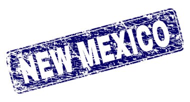 Yuvarlatılmış dikdörtgen damga grunge New Mexico çerçeveli