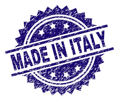 Grunge dokulu Made In İtalya damga mühür