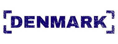 Dokulu Danimarka damga mühür köşeler arasında çizik