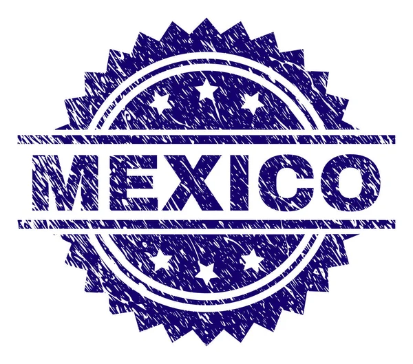 Sello de sello MÉXICO texturizado rayado — Vector de stock