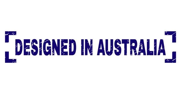 Grunge szándékos-ban Ausztrália szerkezetű bélyeg között sarkok tömítés — Stock Vector