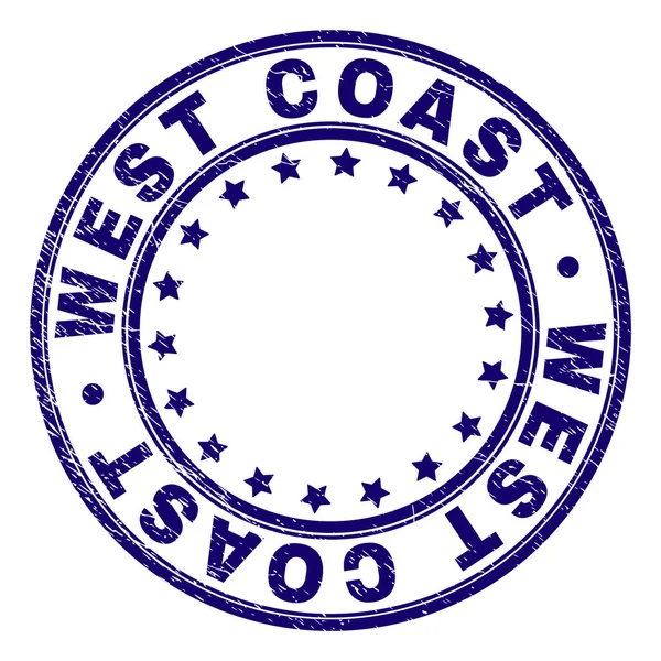 Grunge West Coast damga mühür yuvarlak dokulu