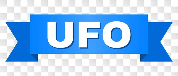 Fita azul com texto UFO — Vetor de Stock