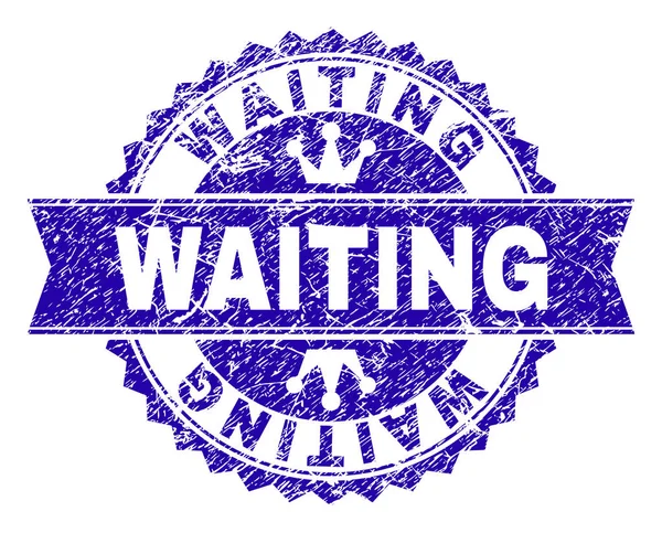 Grunge damga mühür kurdele ile bekleyen dokulu