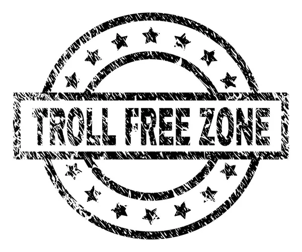 Grunge Troll serbest bölge damga mühür dokulu