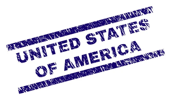 Царапнутая текстурированная объединенная печать штампа США — стоковый вектор