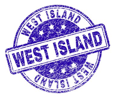 Grunge West Adası damga mühür dokulu