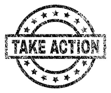 Dokulu almak eylem damga mühür çizik