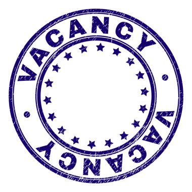 Grunge Vacancy damga mühür yuvarlak dokulu