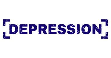 Grunge depresyon damga mühür köşeler arasında dokulu