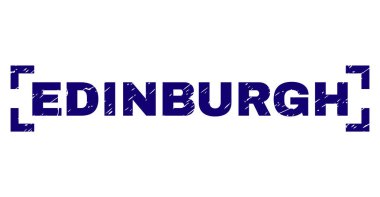 Dokulu Edinburgh damga mühür köşeleri içinde çizik