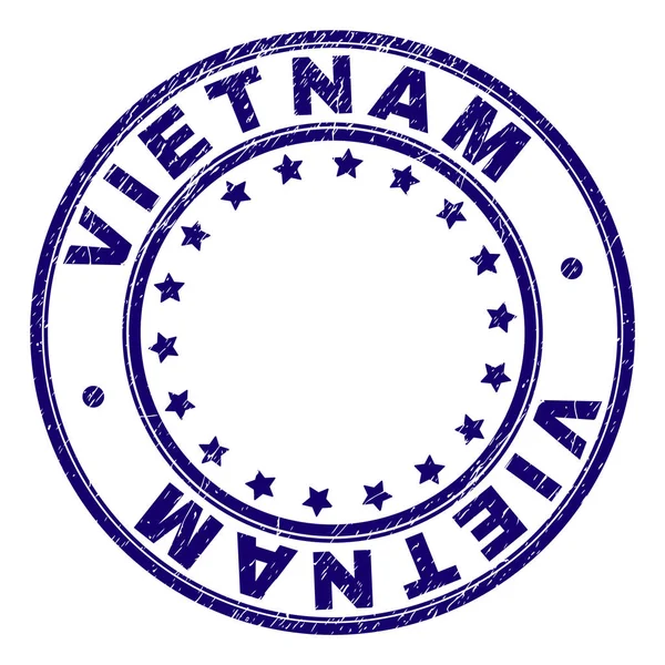 Grunge texturierte Vietnam runde Briefmarke Siegel — Stockvektor