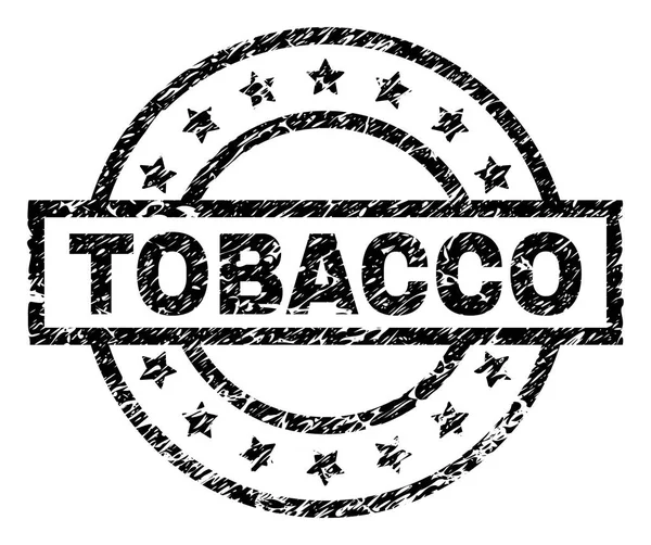 Dokulu tütün damga mühür çizik — Stok Vektör