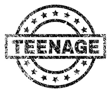 Grunge genç damga mühür dokulu