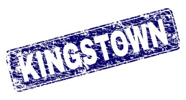 Yuvarlatılmış dikdörtgen damga çizilmiş Kingstown çerçeveli