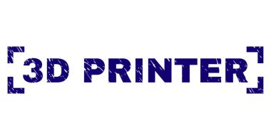 Çizik dokulu 3d yazıcı damga mühür köşeleri içinde