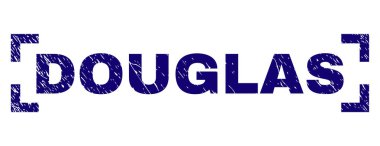 Dokulu Douglas damga mühür köşeleri içinde çizik