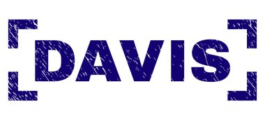 Grunge Davis damga mühür köşeler arasında dokulu