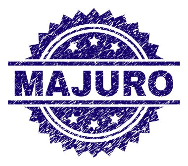 Dokulu Majuro damga mühür çizik