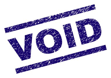 Dokulu geçersiz damga mühür çizik