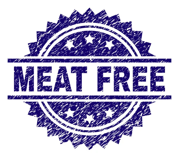 Sello de sello libre de carne texturizada Grunge — Vector de stock