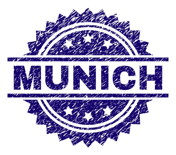 Sello de sello de MUNICH texturizado rayado — Vector de stock