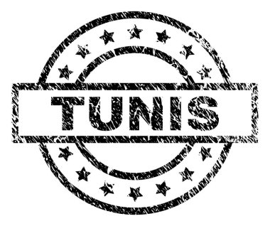Grunge Tunis damga mühür dokulu