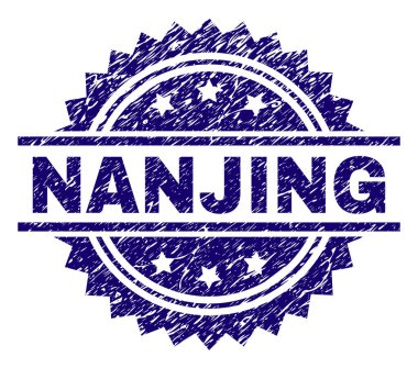 Grunge Nanjing damga mühür dokulu