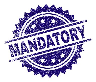 Grunge zorunlu damga mühür dokulu