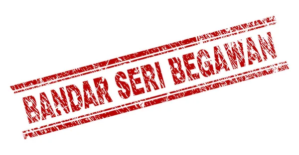 Grunge getextureerde Bandar Seri Begawan stempel-zegel — Stockvector