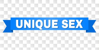 Benzersiz seks metin ile mavi şerit