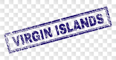 Grunge Virgin Adaları dikdörtgen damgası