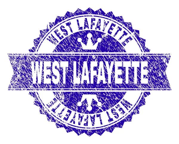 Dokulu West Lafayette damga mühür kurdele ile çizik