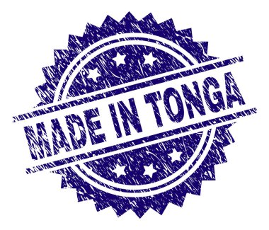 Grunge dokulu Made In Tonga damga mühür