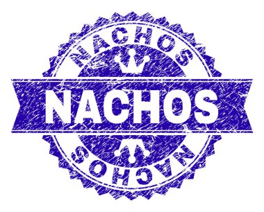 Kurdele ile çizilmiş dokulu Nachos damga mühür