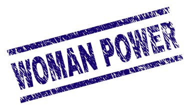 Grunge kadın güç damga mühür dokulu