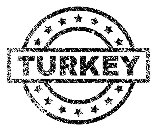 格朗格纹理的土耳其邮票印章 — 图库矢量图片