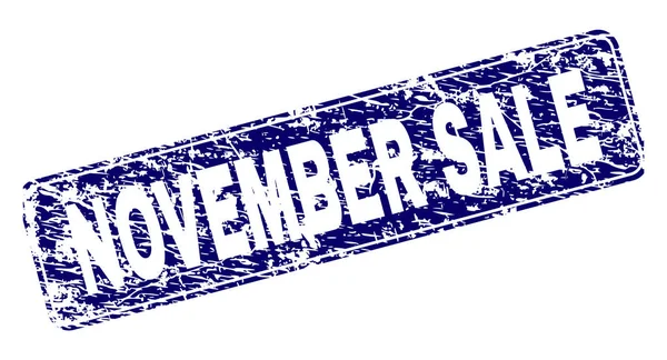 Grunge November verkoop ingelijst afgeronde rechthoek stempel — Stockvector