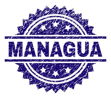 Grunge Managua damga mühür dokulu