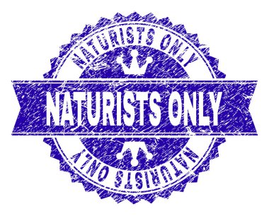 Grunge Naturists tek damga mühür kurdele ile dokulu