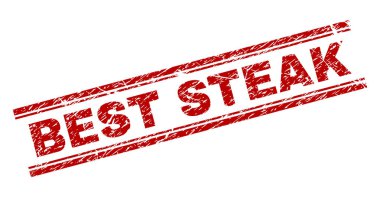 Grunge en iyi biftek damga mühür dokulu