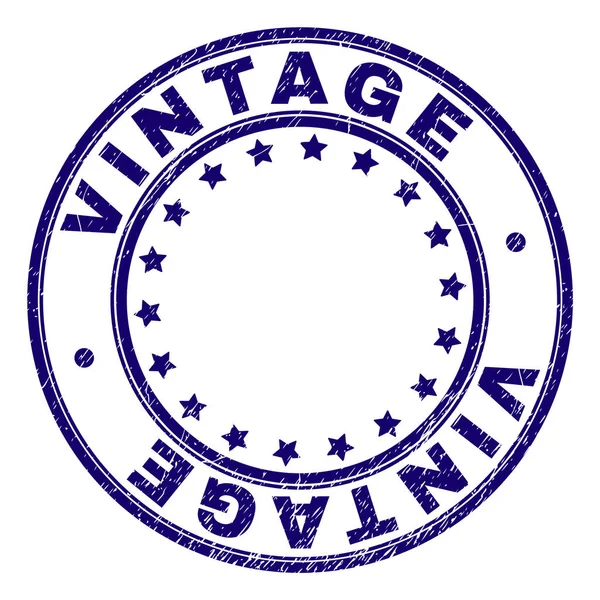 Grunge texturierte Vintage runde Briefmarke Siegel — Stockvektor