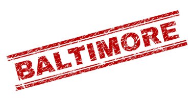 Dokulu Baltimore damga mühür çizik