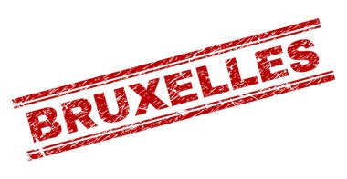 Grunge Bruxelles damga mühür dokulu