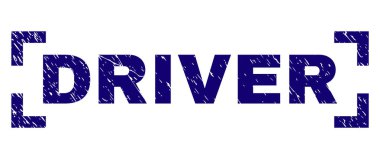 Dokulu sürücü damga mühür köşeler arasında çizik